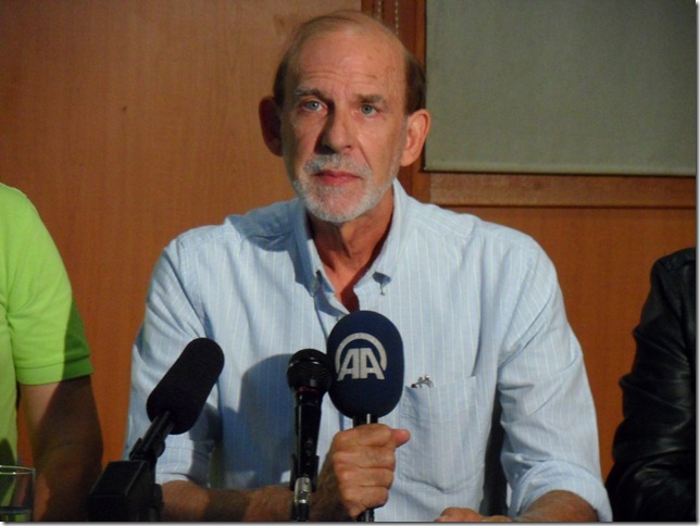 Paul LaViolette at the press conference held September 6, 2014 in Sarajevo.